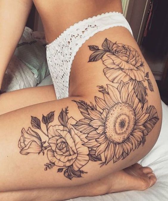 thigh tattoo for women