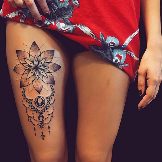 Top 100+ Unique Thigh Tattoo For Women - Wittyduck