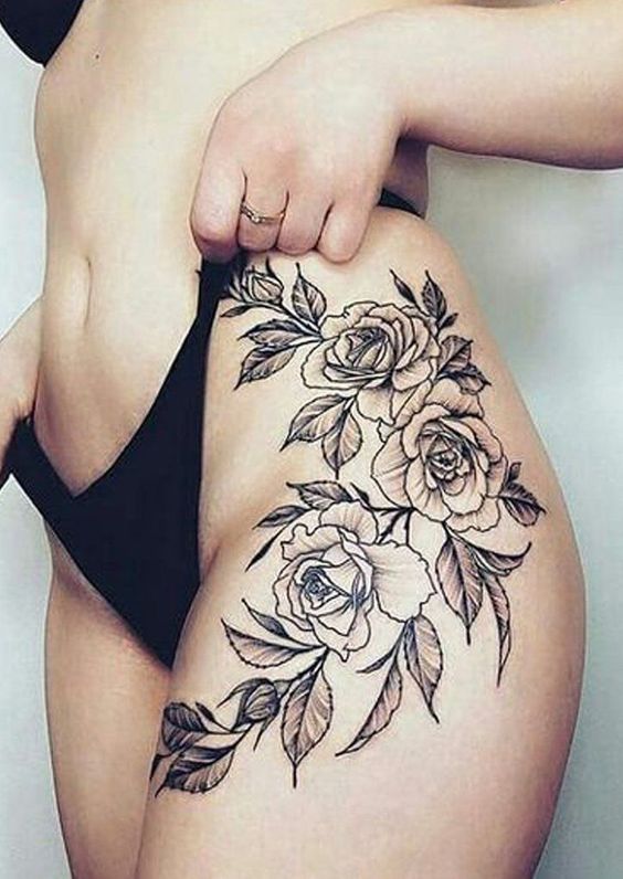 thigh tattoo for women ideas