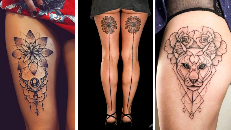 30 Elegant Thigh Tattoos For Women  Tattoo Ideas Artists and Models