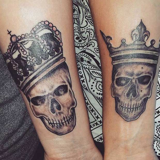 48 King And Queen Tattoos For Wrist  Tattoo Designs  TattoosBagcom