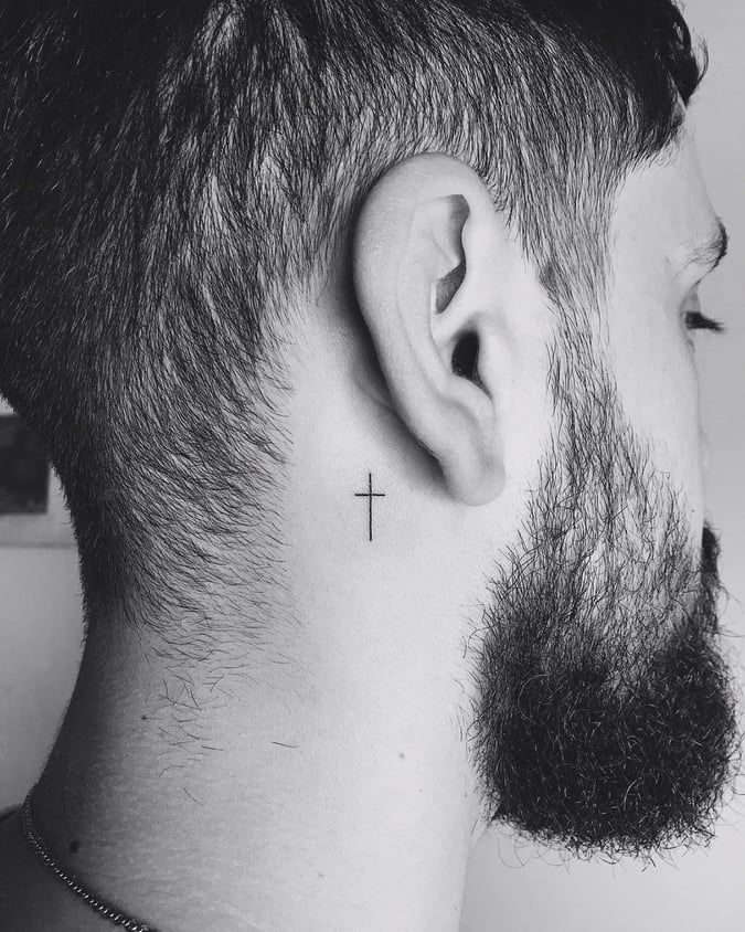 57+ Tattoos Behind Ear For Men | Plan Artplan