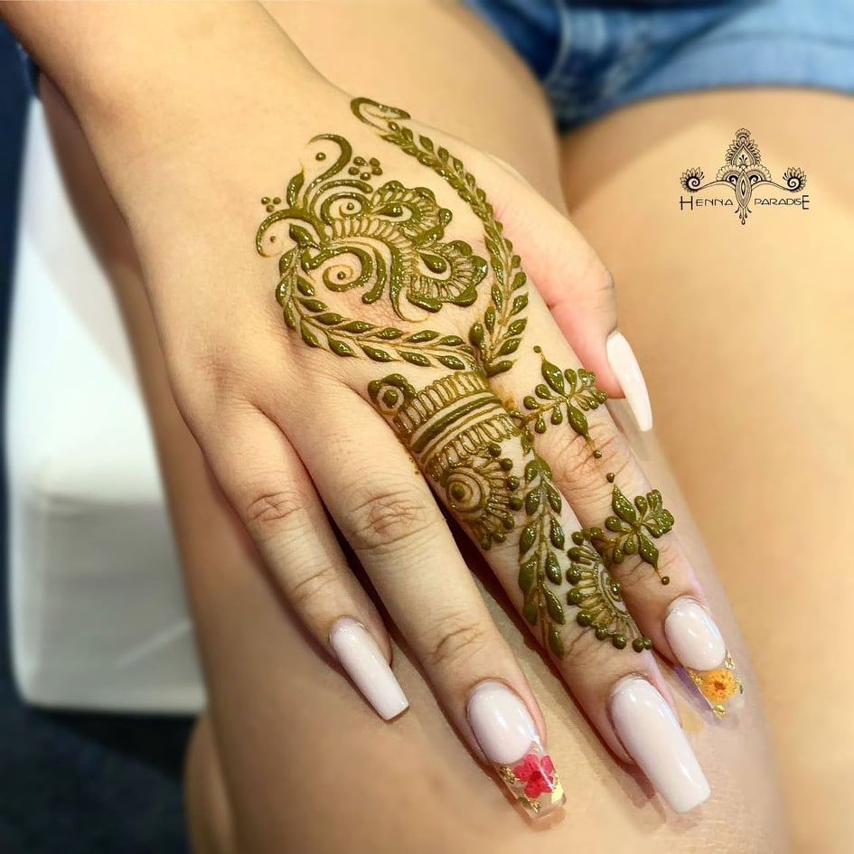 10 Latest Finger Mehndi Design Ideas For Eid  Bling Sparkle