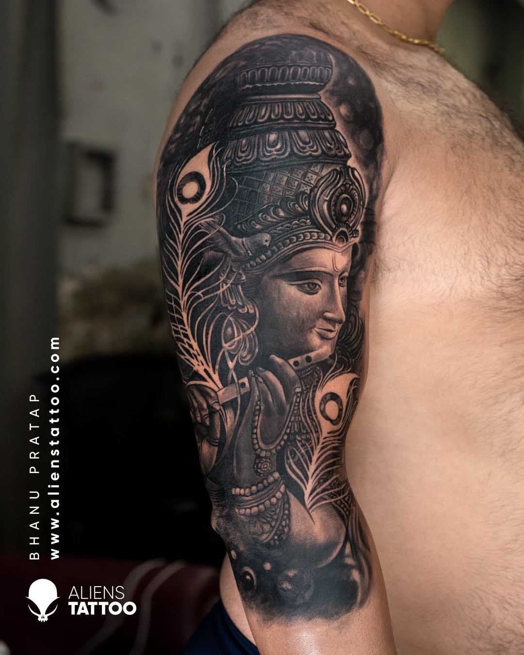 Lord Krishna Tattoo Designs  Ace Tattooz  Art Studio Mumbai India