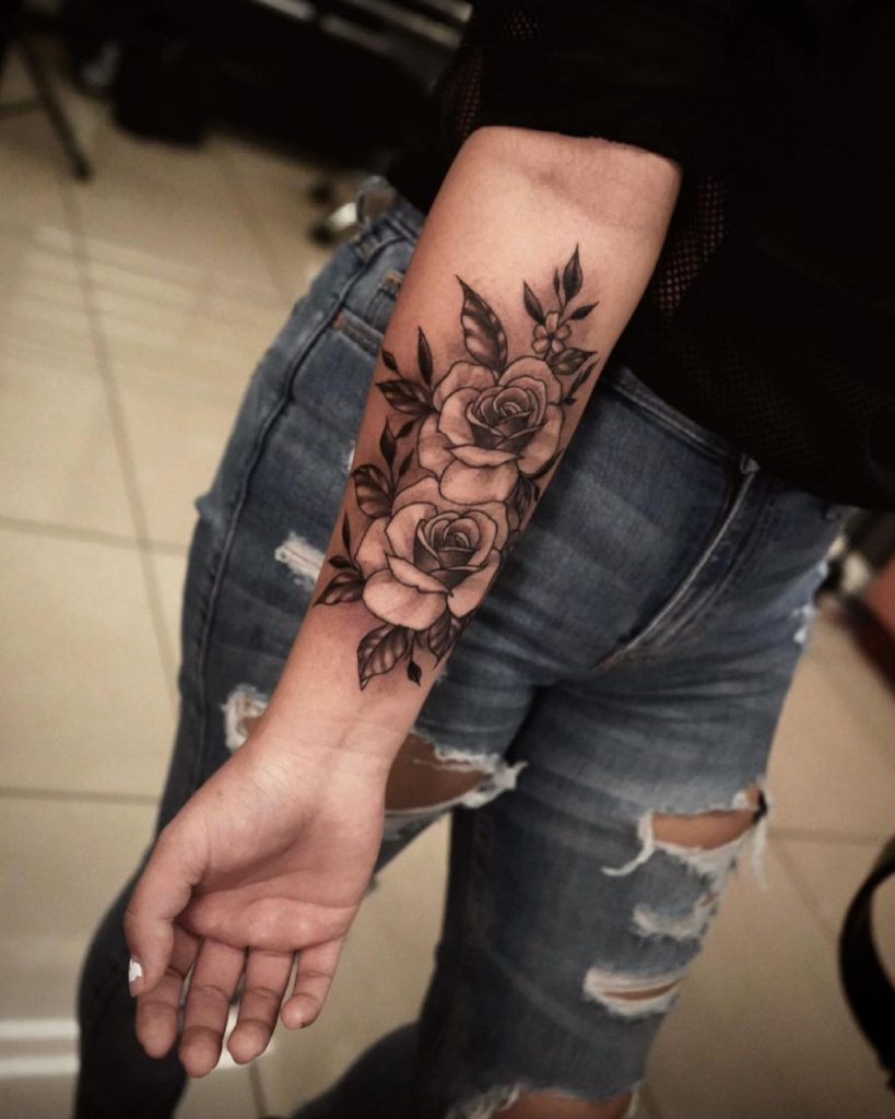 King Lion & Rose Sleeve Temporary Tattoo Fake Sticker Women Mens Arm Body  Thigh | eBay