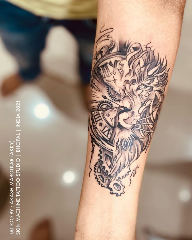 HD lion with tattoo wallpapers  Peakpx