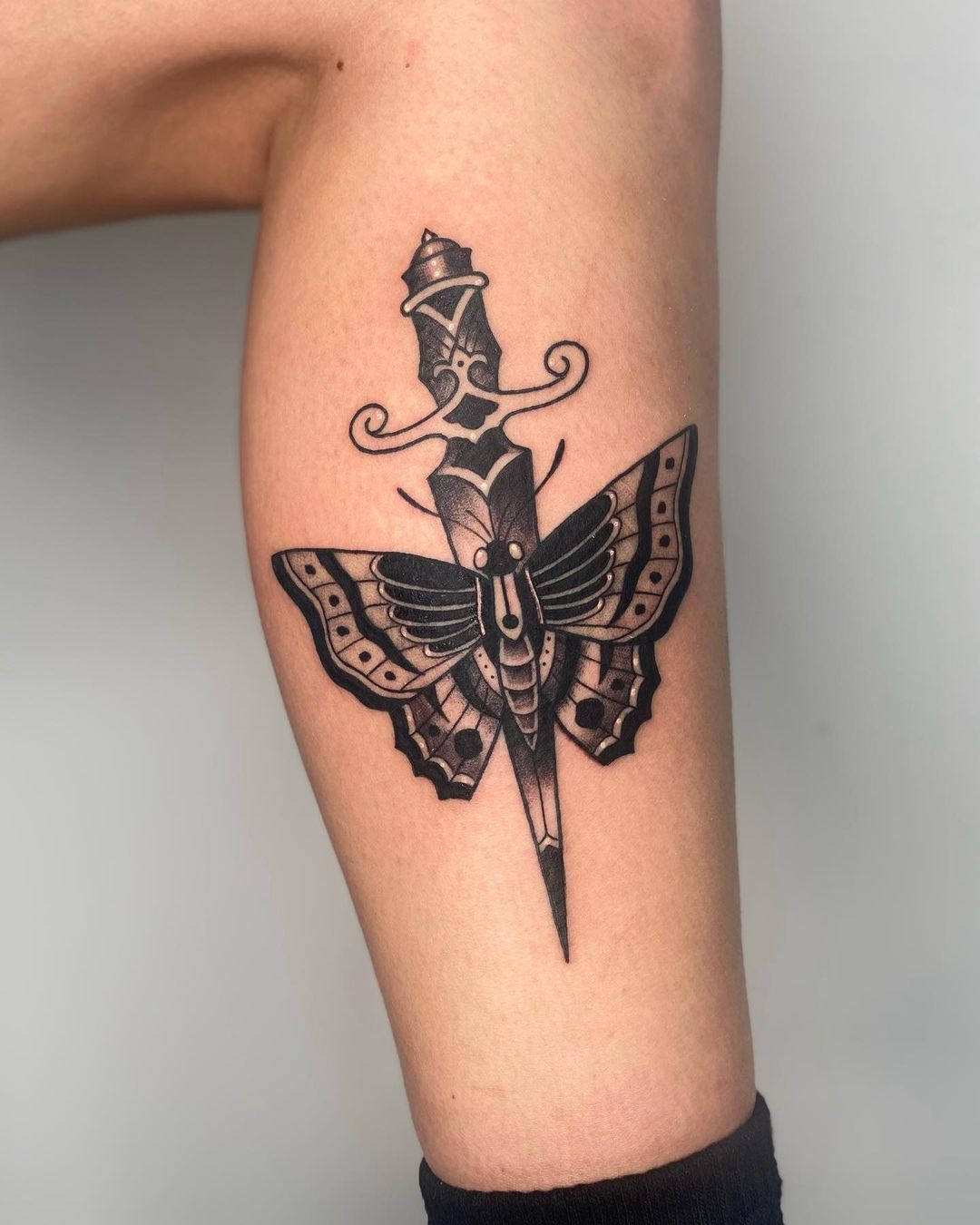 butterfly and dagger tattooTikTok Search