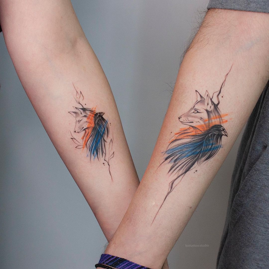 90 Wolf Tattoos  Couple tattoos unique Wolf tattoos Couples wolf tattoos