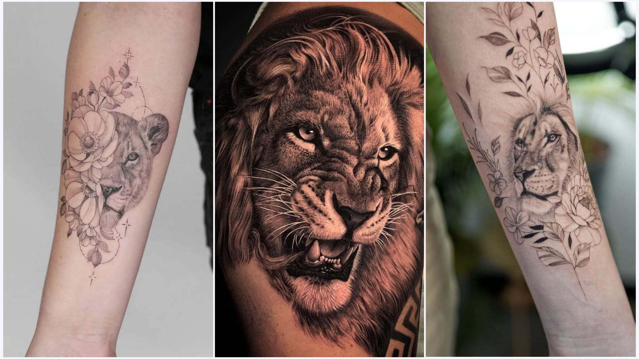 feminine lion tattoo 18  KickAss Things