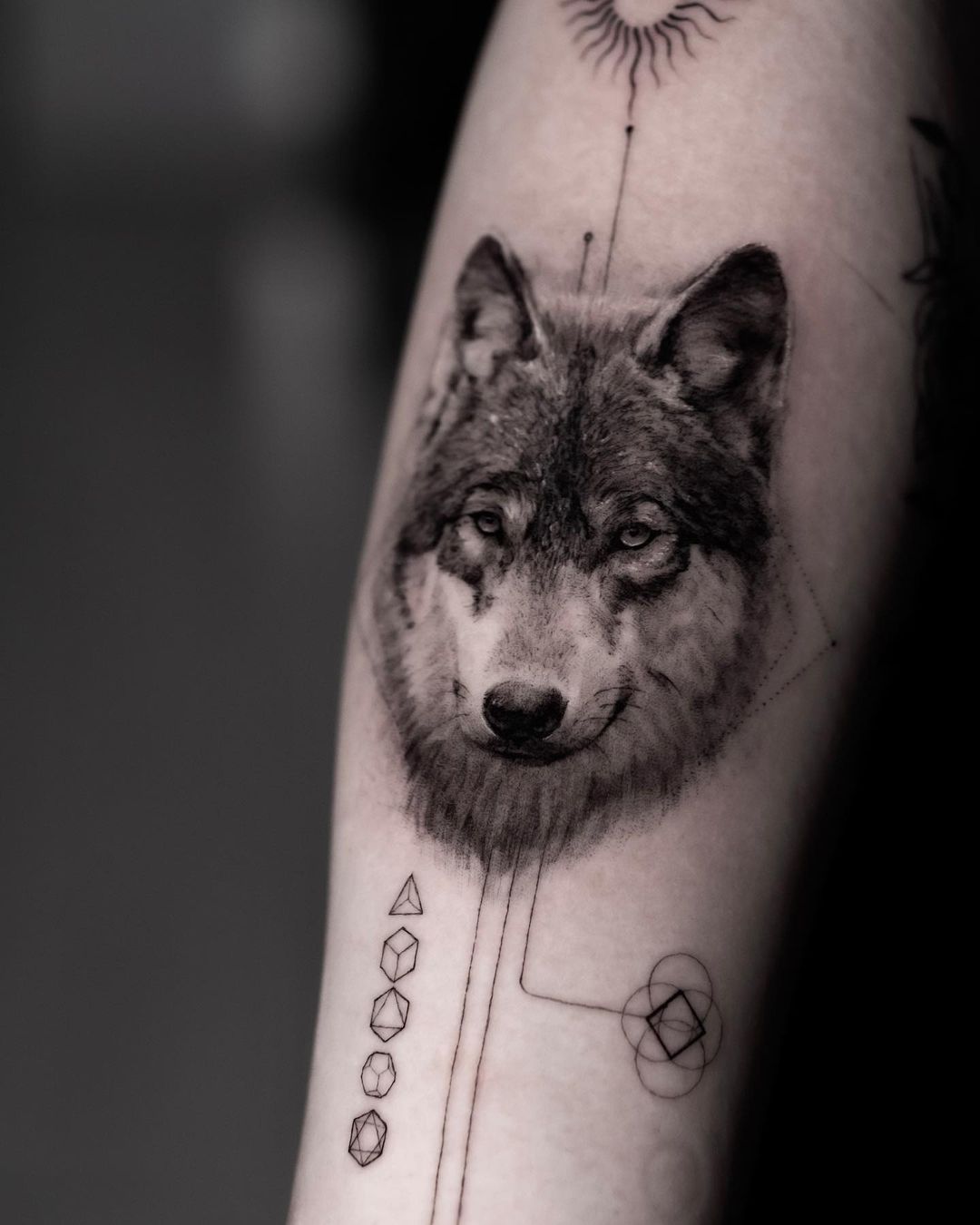 RealismGeometric Wolf tattoo  Skin Machine Tattoo Studio  Facebook